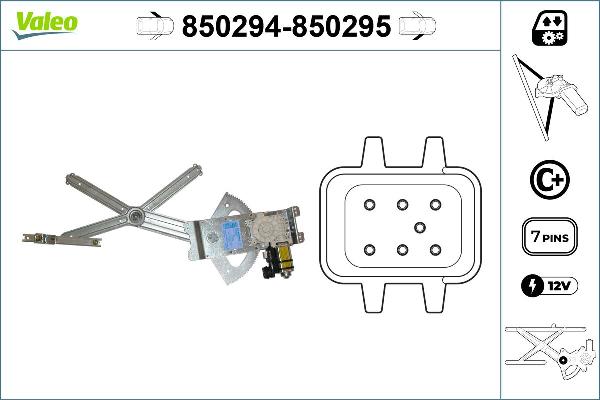 VALEO 850294 - Comutator,macara geam aaoparts.ro