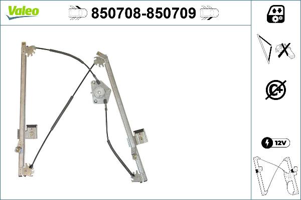 VALEO 850708 - Mecanism actionare geam aaoparts.ro