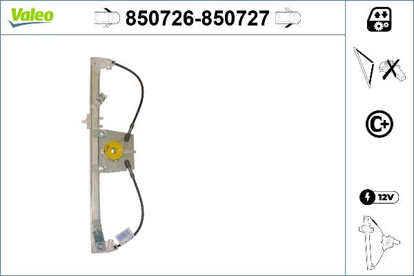 VALEO 850726 - Mecanism actionare geam aaoparts.ro