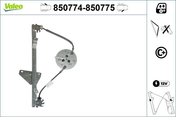 VALEO 850774 - Mecanism actionare geam aaoparts.ro