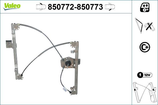 VALEO 850772 - Mecanism actionare geam aaoparts.ro
