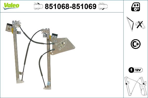VALEO 851068 - Mecanism actionare geam aaoparts.ro