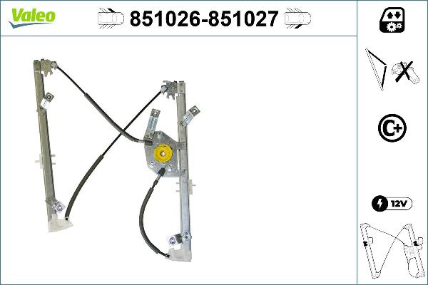 VALEO 851026 - Mecanism actionare geam aaoparts.ro