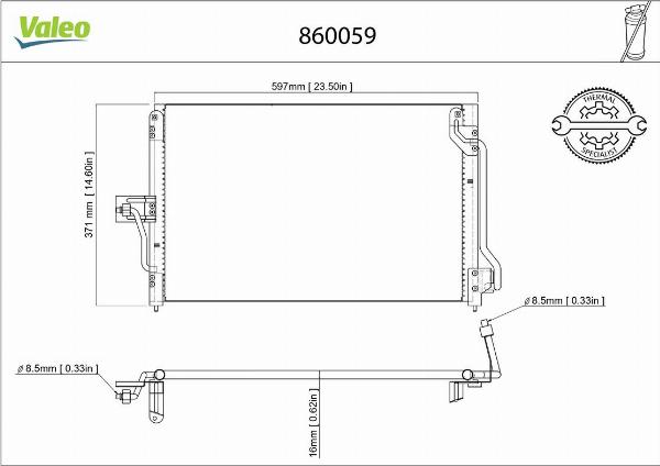 VALEO 860059 - Condensator, climatizare aaoparts.ro