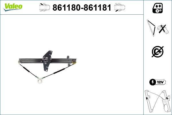 VALEO 861181 - Mecanism actionare geam aaoparts.ro