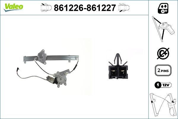 VALEO 861226 - Mecanism actionare geam aaoparts.ro