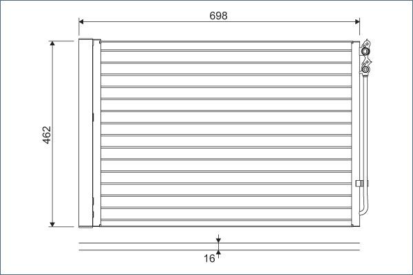 Valeo 814410 - Condensator, climatizare aaoparts.ro