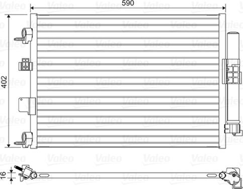 Valeo 814161 - Condensator, climatizare aaoparts.ro