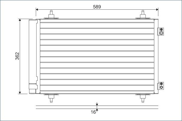 Valeo 814366 - Condensator, climatizare aaoparts.ro