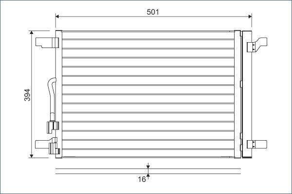 Valeo 814301 - Condensator, climatizare aaoparts.ro