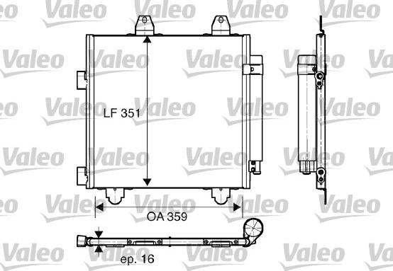 Valeo 818014 - Condensator, climatizare aaoparts.ro