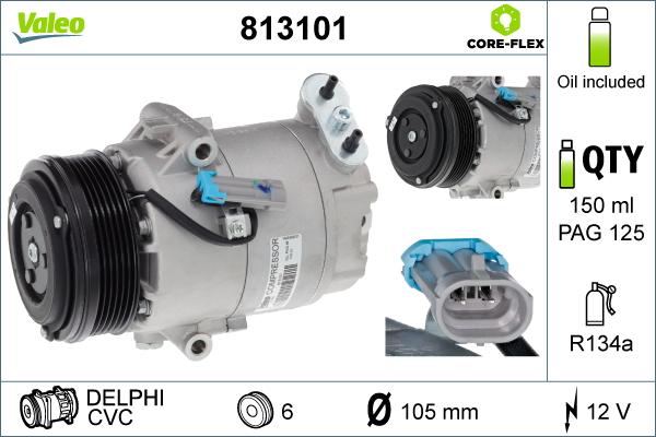 Valeo 813101 - Compresor, climatizare aaoparts.ro