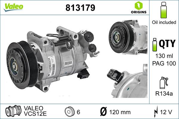 Valeo 813179 - Compresor, climatizare aaoparts.ro