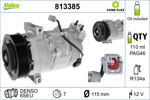 Valeo 813385 - Compresor, climatizare aaoparts.ro