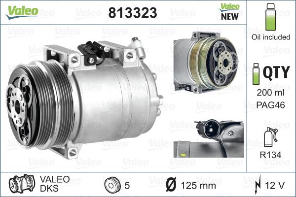 Valeo 813323 - Compresor, climatizare aaoparts.ro