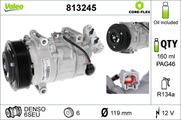 Valeo 813245 - Compresor, climatizare aaoparts.ro