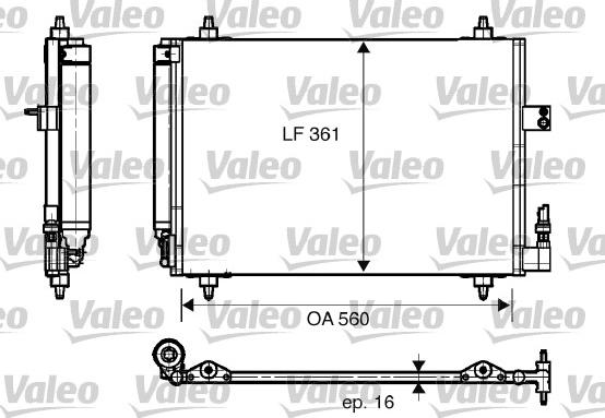 Valeo 817824 - Condensator, climatizare aaoparts.ro