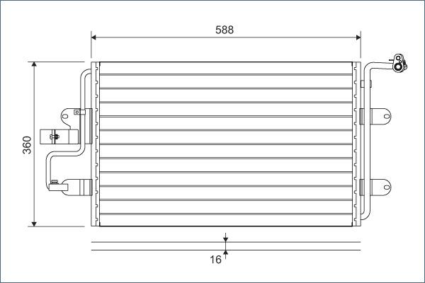 Valeo 817244 - Condensator, climatizare aaoparts.ro