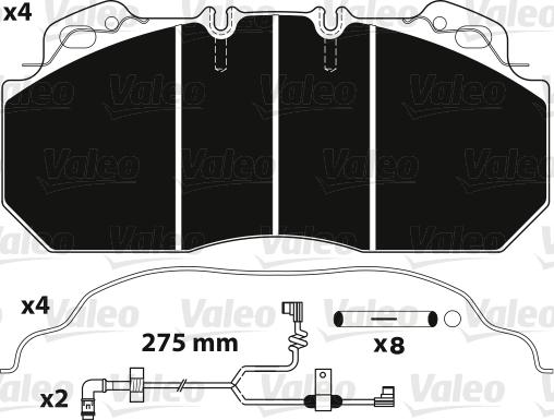Valeo 882218 - Set placute frana,frana disc aaoparts.ro