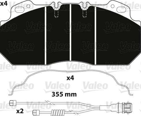Valeo 882217 - Set placute frana,frana disc aaoparts.ro
