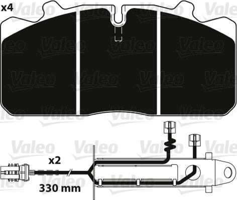 Valeo 882229 - Set placute frana,frana disc aaoparts.ro