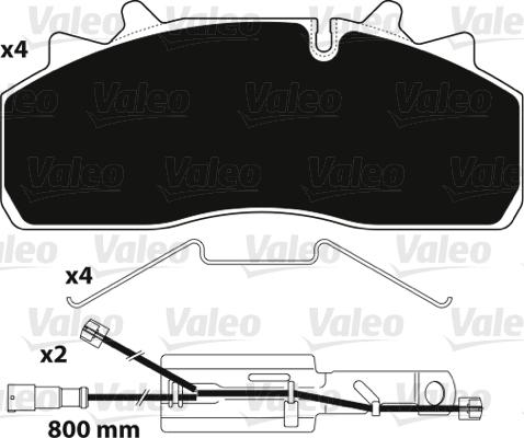 Valeo 882227 - Set placute frana,frana disc aaoparts.ro