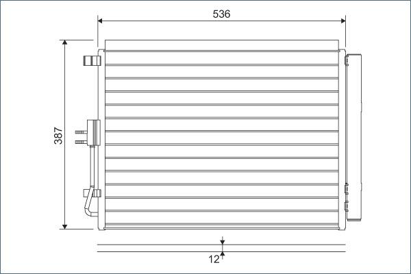 Valeo 822598 - Condensator, climatizare aaoparts.ro