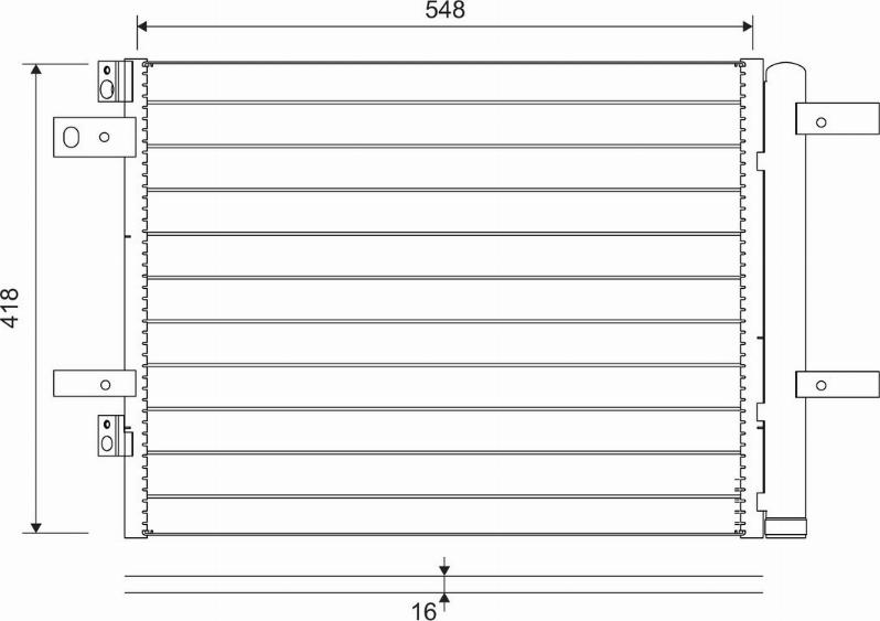 Valeo 822564 - Condensator, climatizare aaoparts.ro