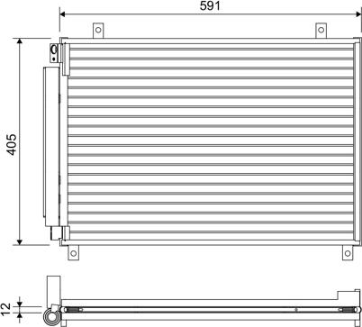 Valeo 822656 - Condensator, climatizare aaoparts.ro