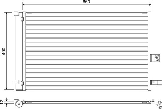 VALEO 822665 - Condensator, climatizare aaoparts.ro