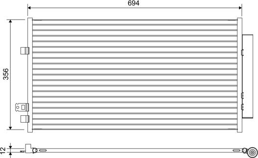 VALEO 822638 - Condensator, climatizare aaoparts.ro