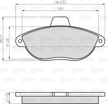Valeo 872042 - Set placute frana,frana disc aaoparts.ro