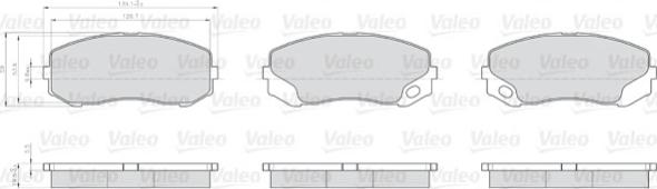 Valeo 872249 - Set placute frana,frana disc aaoparts.ro