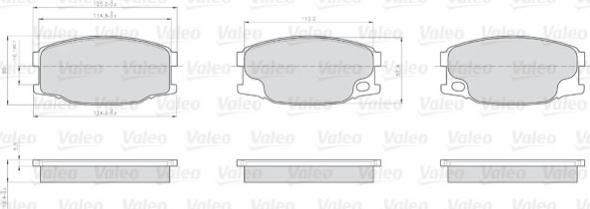 Valeo 872242 - Set placute frana,frana disc aaoparts.ro