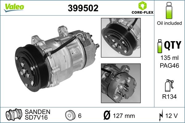 Valeo 399502 - Compresor, climatizare aaoparts.ro