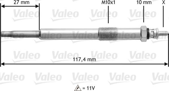 VALEO 345143 - Bujie incandescenta aaoparts.ro