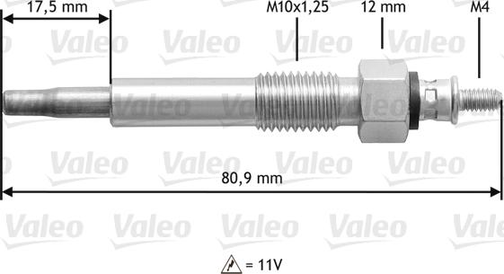 Valeo 345 160 - Bujie incandescenta aaoparts.ro