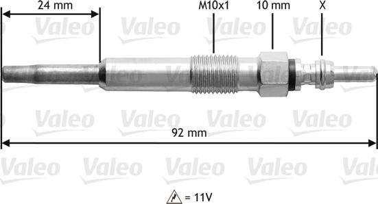 Valeo 345104 - Bujie incandescenta aaoparts.ro
