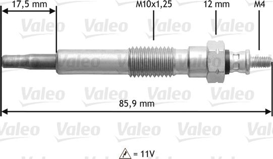 VALEO 345117 - Bujie incandescenta aaoparts.ro