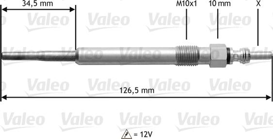 Valeo 345122 - Bujie incandescenta aaoparts.ro