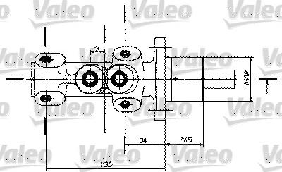 Valeo 350725 - Pompa centrala, frana aaoparts.ro