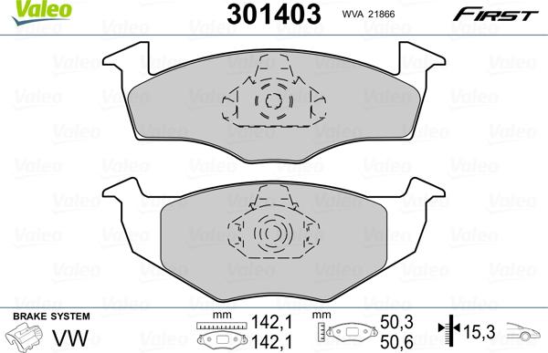 Valeo 301403 - Set placute frana,frana disc aaoparts.ro