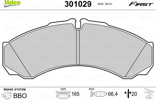 Valeo 301029 - Set placute frana,frana disc aaoparts.ro