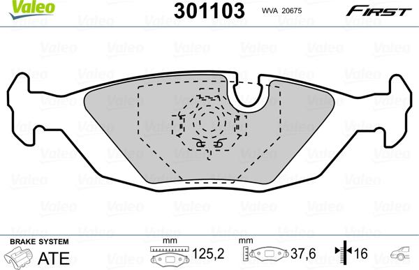 Valeo 301103 - Set placute frana,frana disc aaoparts.ro