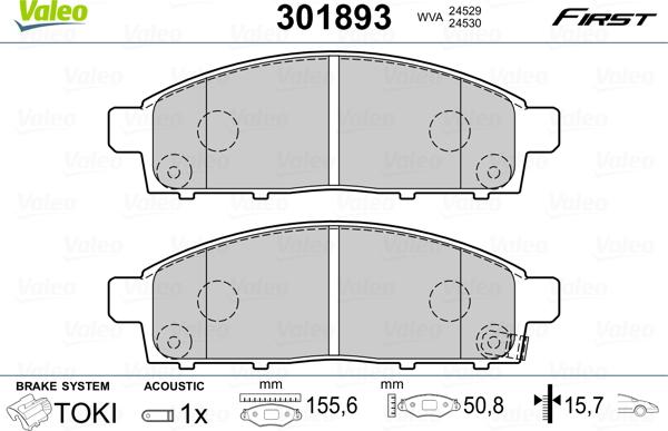 Valeo 301893 - Set placute frana,frana disc aaoparts.ro