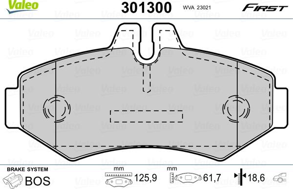 Valeo 301300 - Set placute frana,frana disc aaoparts.ro