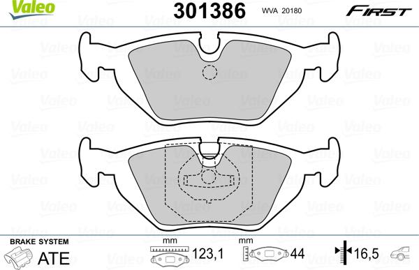 VALEO 301386 - Set placute frana,frana disc aaoparts.ro
