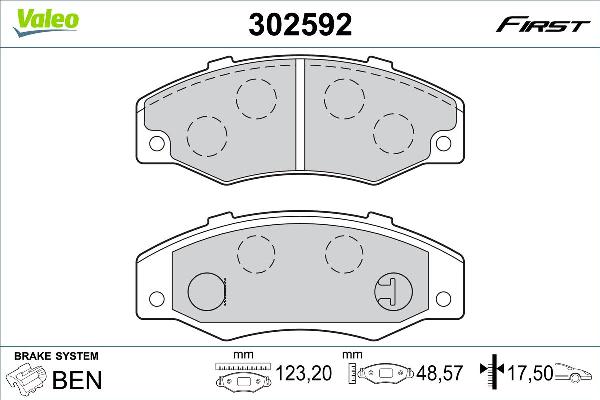 VALEO 302592 - Set placute frana,frana disc aaoparts.ro