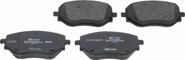 Valeo 302545 - Set placute frana,frana disc aaoparts.ro