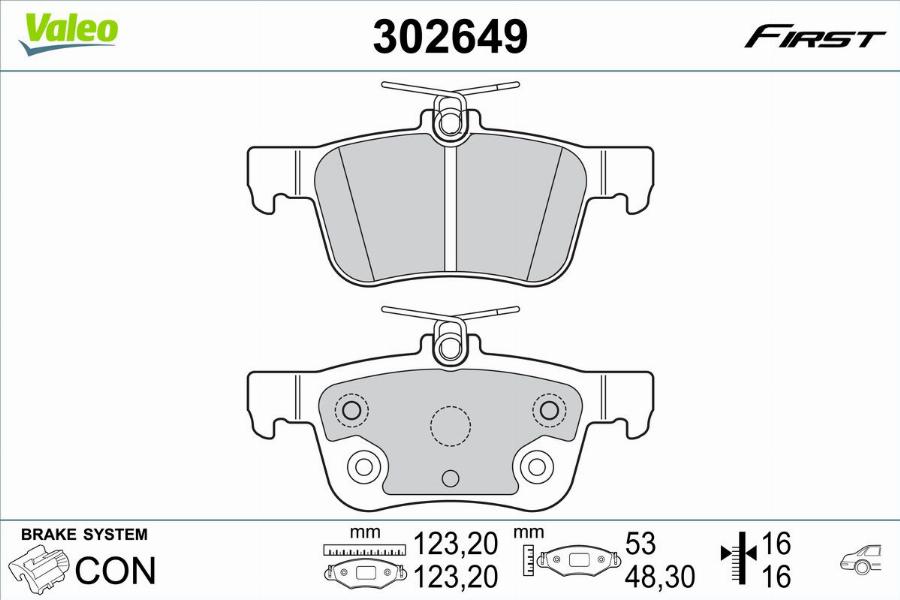 Valeo 302649 - Set placute frana,frana disc aaoparts.ro